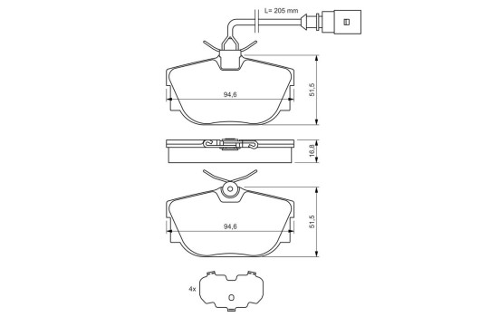 Brake Pad Set, disc brake BP2692 Bosch, Image 6