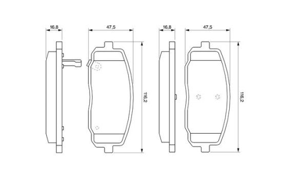 Brake Pad Set, disc brake BP2701 Bosch, Image 4