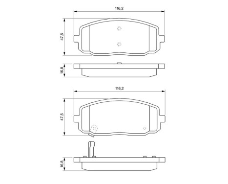 Brake Pad Set, disc brake BP2701 Bosch, Image 6