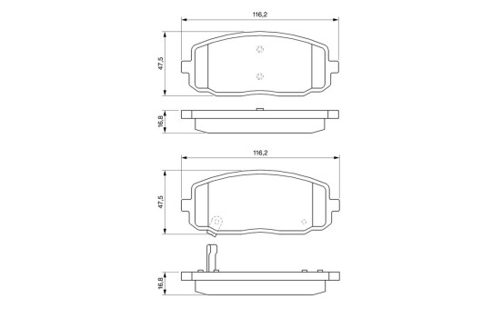 Brake Pad Set, disc brake BP2701 Bosch, Image 6