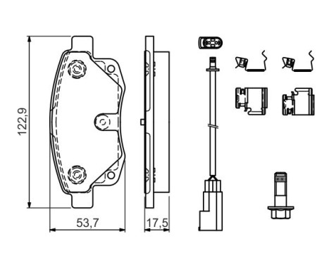 BRAKE PAD SET, DISC BRAKE BP2704 Bosch, Image 5