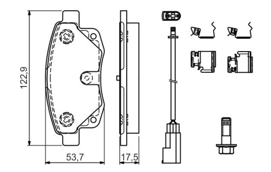 BRAKE PAD SET, DISC BRAKE BP2704 Bosch, Image 5