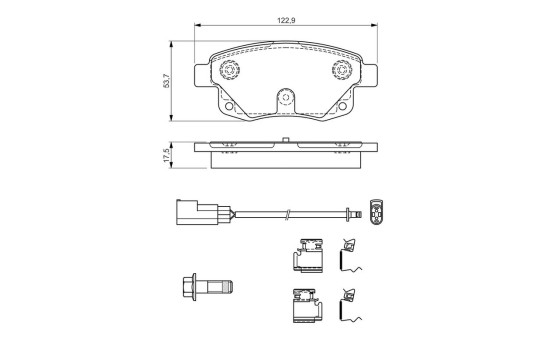 BRAKE PAD SET, DISC BRAKE BP2704 Bosch, Image 6