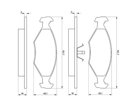 Brake Pad Set, disc brake BP271 Bosch, Image 2