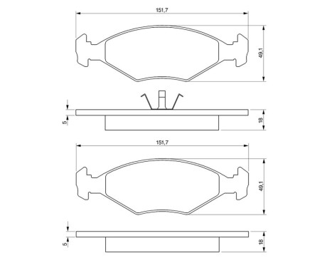 Brake Pad Set, disc brake BP271 Bosch, Image 7