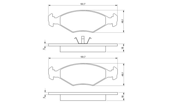 Brake Pad Set, disc brake BP271 Bosch, Image 7