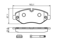 BRAKE PAD SET, DISC BRAKE BP2711 Bosch