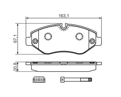 BRAKE PAD SET, DISC BRAKE BP2711 Bosch