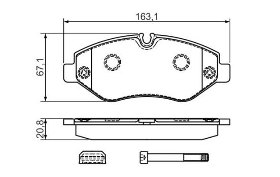 BRAKE PAD SET, DISC BRAKE BP2711 Bosch