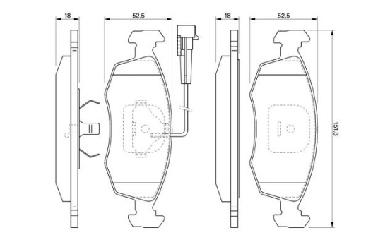 Brake Pad Set, disc brake BP272 Bosch, Image 5