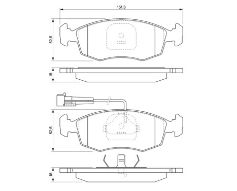 Brake Pad Set, disc brake BP272 Bosch, Image 6