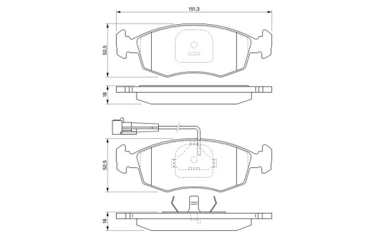 Brake Pad Set, disc brake BP272 Bosch, Image 6
