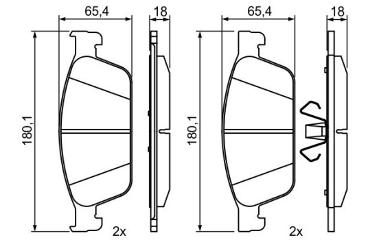 Brake Pad Set, disc brake BP2721 Bosch, Image 7