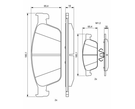 Brake Pad Set, disc brake BP2721 Bosch, Image 8