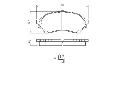 Brake Pad Set, disc brake BP2723 Bosch, Image 8