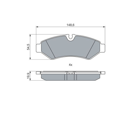 Brake pad set, disc brake BP2739 Bosch, Image 5