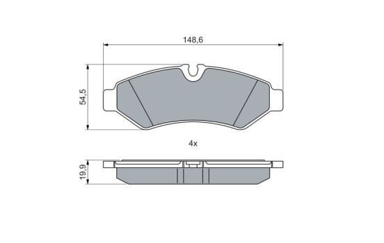 Brake pad set, disc brake BP2739 Bosch, Image 5