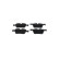 Brake pad set, disc brake BP2747 Bosch