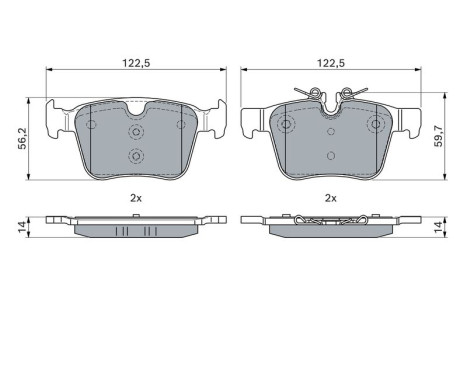 Brake pad set, disc brake BP2747 Bosch, Image 5
