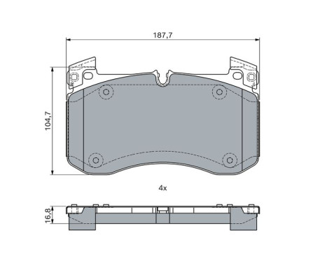 Brake pad set, disc brake BP2750 Bosch, Image 5