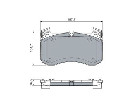 Brake pad set, disc brake BP2750 Bosch, Image 5