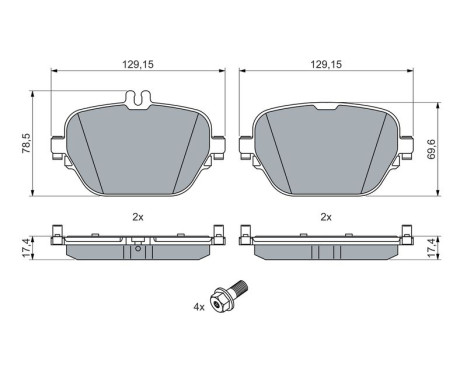 Brake pad set, disc brake BP2752 Bosch, Image 5
