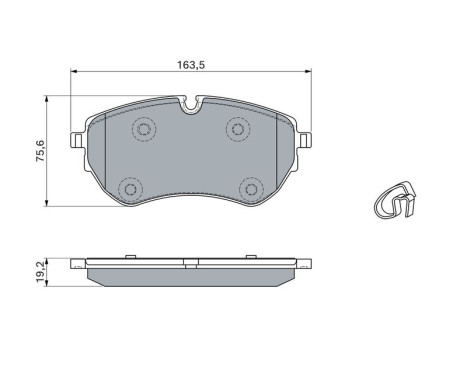 Brake pad set, disc brake BP2757 Bosch, Image 5