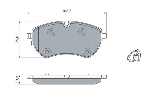 Brake pad set, disc brake BP2757 Bosch, Image 5