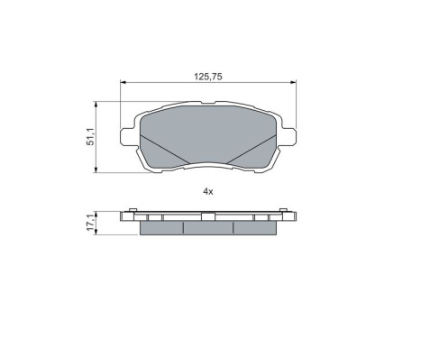 Brake pad set, disc brake BP2759 Bosch, Image 5