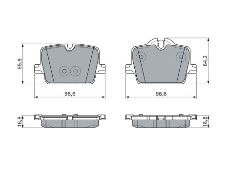 Brake pad set, disc brake BP2767 Bosch, Image 5