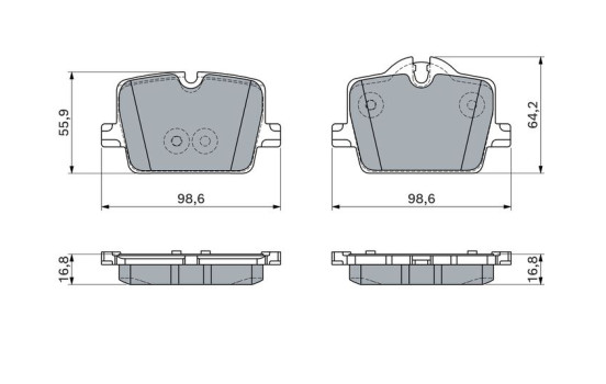 Brake pad set, disc brake BP2767 Bosch, Image 5