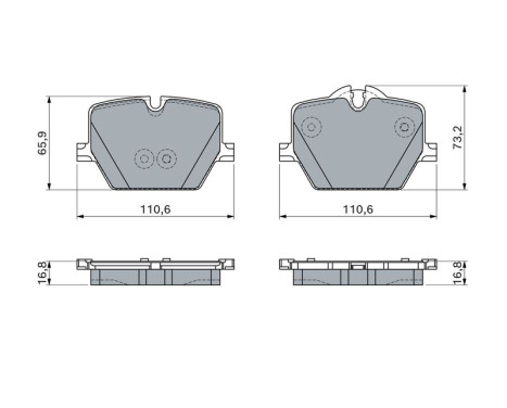 Brake pad set, disc brake BP2768 Bosch, Image 5
