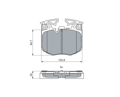 Brake pad set, disc brake BP2771 Bosch, Image 5