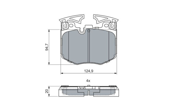 Brake pad set, disc brake BP2771 Bosch, Image 5