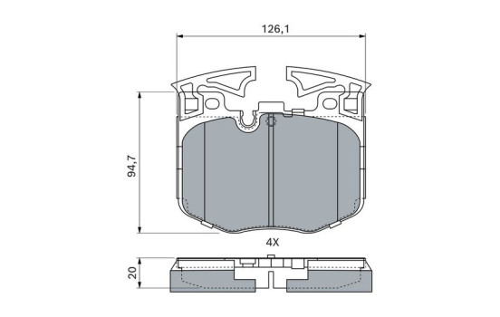 Brake pad set, disc brake BP2771 Bosch, Image 5