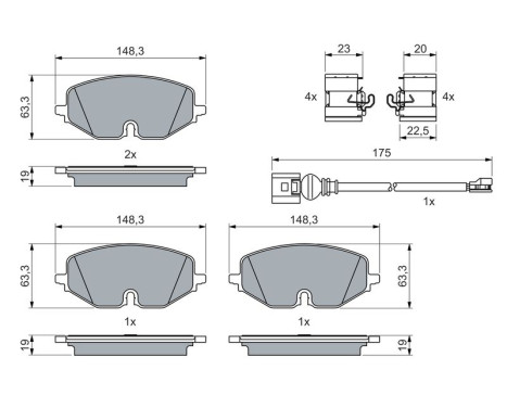 Brake pad set, disc brake BP2783 Bosch, Image 5