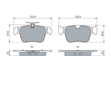 Brake pad set, disc brake BP2785 Bosch, Image 5