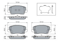 Brake pad set, disc brake BP2789 Bosch