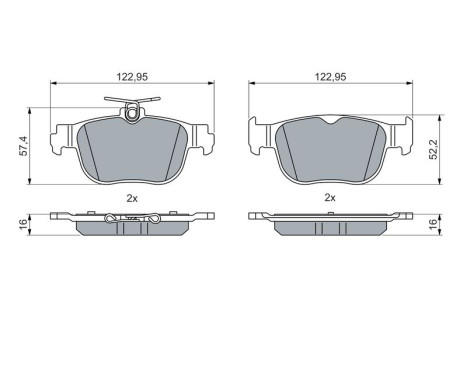Brake pad set, disc brake BP2793 Bosch, Image 5