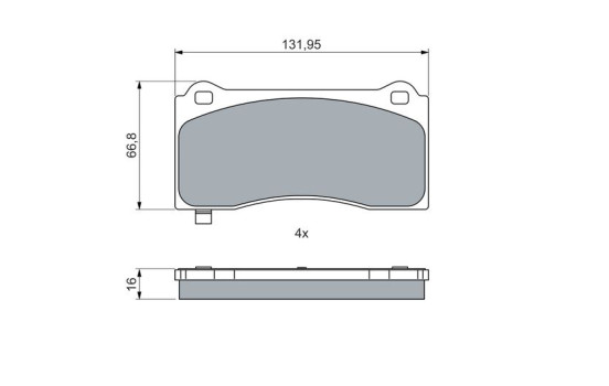 Brake pad set, disc brake BP2794 Bosch, Image 5