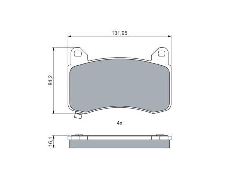 Brake pad set, disc brake BP2795 Bosch, Image 5