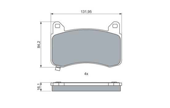 Brake pad set, disc brake BP2795 Bosch, Image 5