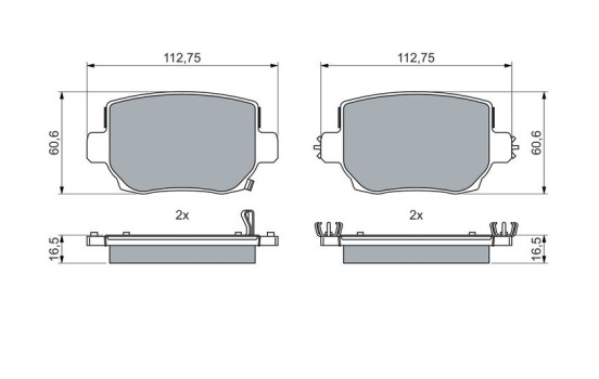 Brake pad set, disc brake BP2797 Bosch, Image 5