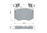 Brake pad set, disc brake BP2802 Bosch