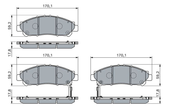 Brake pad set, disc brake BP2819 Bosch, Image 5