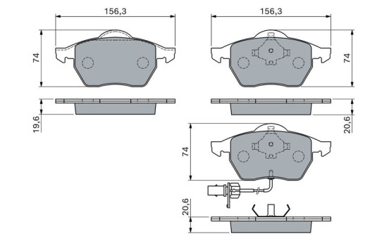Brake pad set, disc brake BP2820 Bosch, Image 5