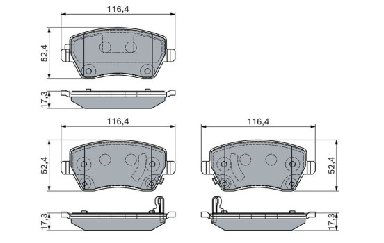 Brake pad set, disc brake BP2825 Bosch, Image 5