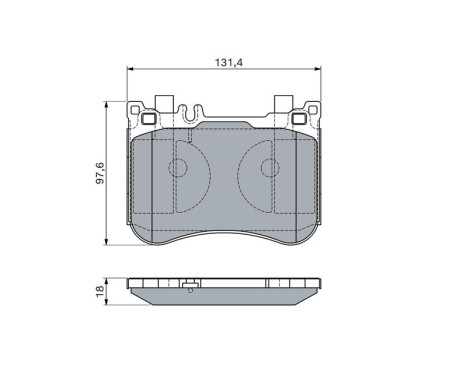 Brake pad set, disc brake BP2826 Bosch, Image 5