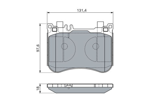 Brake pad set, disc brake BP2826 Bosch, Image 5