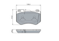 Brake pad set, disc brake BP2829 Bosch